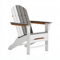 Adirondack-Gartenstuhl 79 x 83 x 98 cm aus Kunststoff Weiß Grau mit Armlehnen