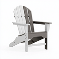 Adirondackstuhl 79 x 83 x 98 cm aus Kunststoff Weiß/Grau für Außenbereich