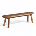 Sitzbank 160 x 40 x 45 cm aus Holz in Walnussbraun - skandinavisch