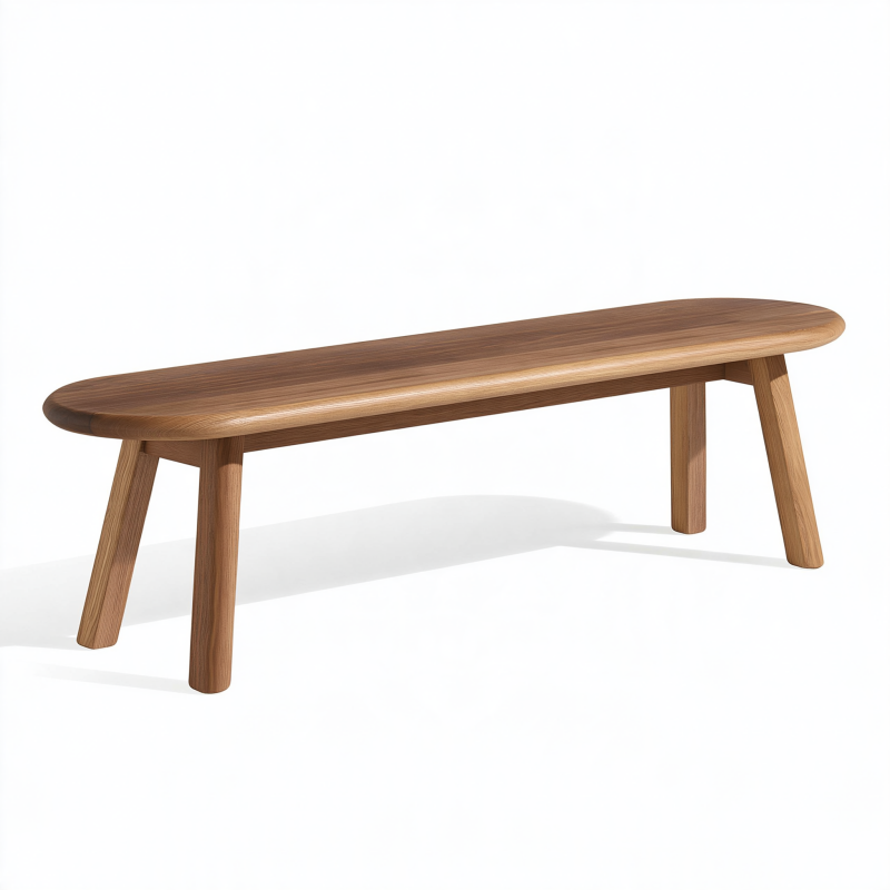 Sitzbank 160 x 40 x 45 cm aus Holz in Walnussbraun - skandinavisch