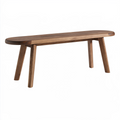 Sitzbank 120 x 35 x 45 cm aus Holz in Braun für Wohnbereich im skandinavischen Stil