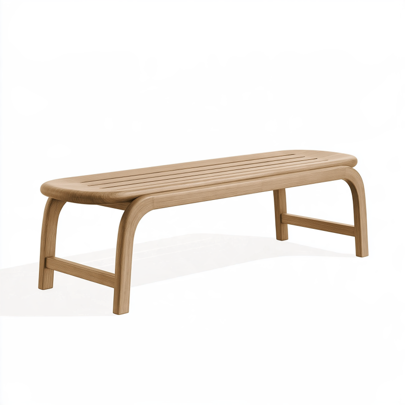 Gartenbank 120 x 40 x 45 cm aus Holz Natur mit Lattenfläche