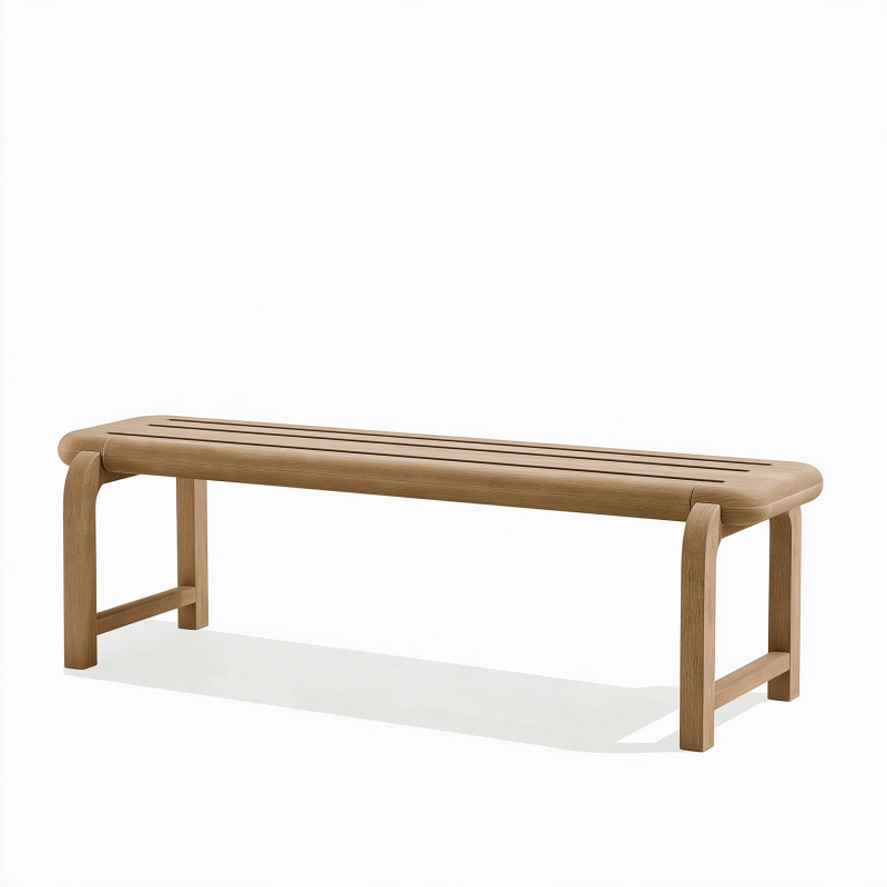 Sitzbank 160 x 40 x 45 cm aus Holz in Natur mit Lattenfläche